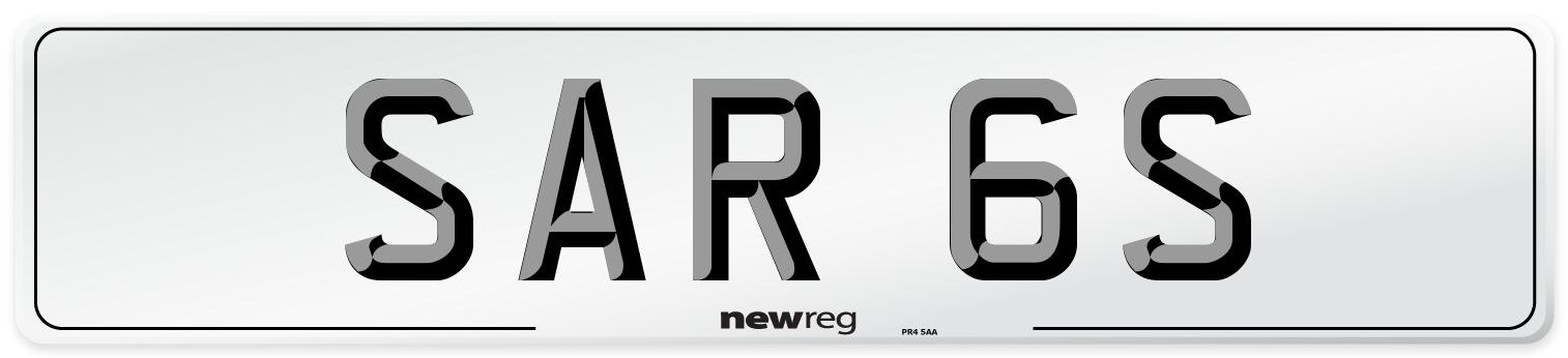 SAR 6S Front Number Plate