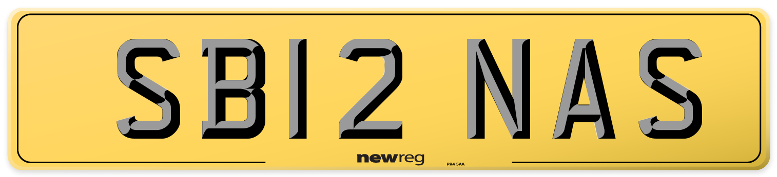 SB12 NAS Rear Number Plate