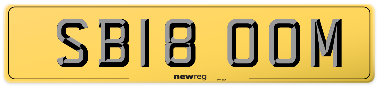 SB18 OOM Rear Number Plate