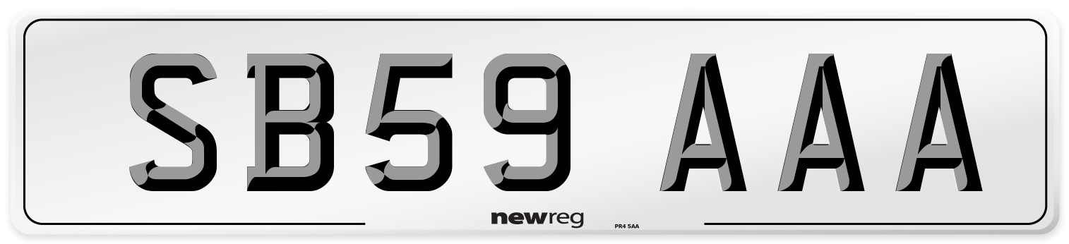 SB59 AAA Front Number Plate