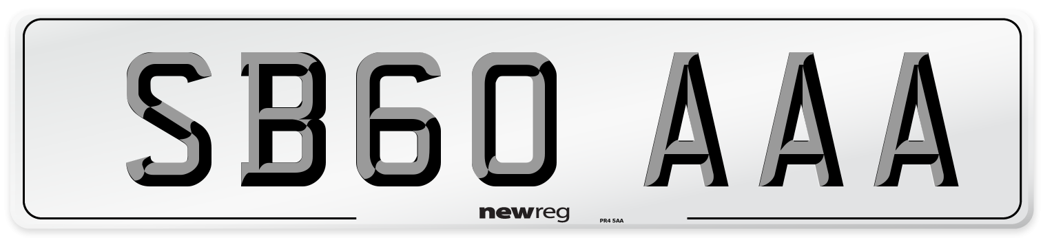 SB60 AAA Front Number Plate
