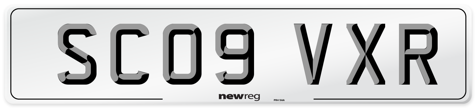 SC09 VXR Front Number Plate