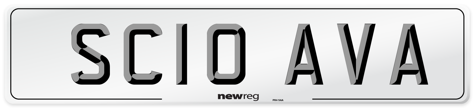 SC10 AVA Front Number Plate