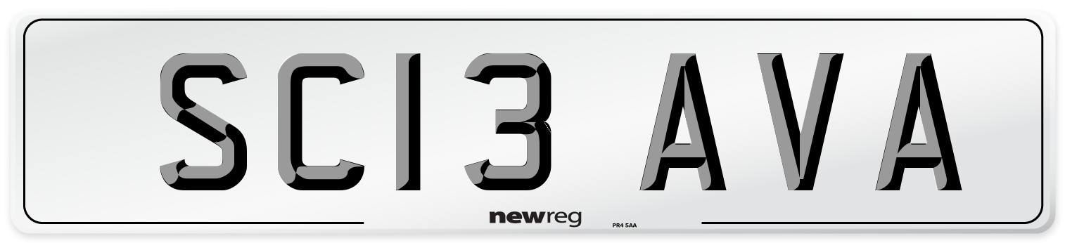 SC13 AVA Front Number Plate