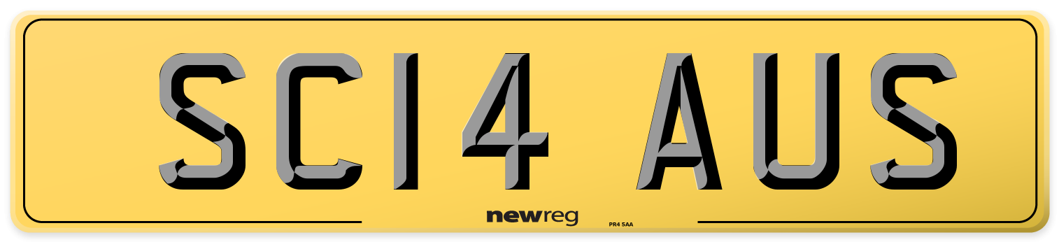 SC14 AUS Rear Number Plate