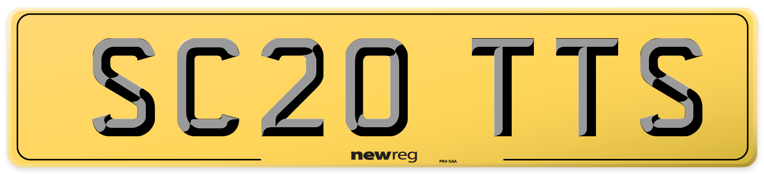 SC20 TTS Rear Number Plate