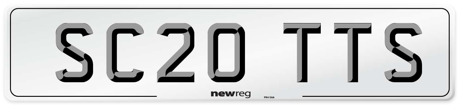 SC20 TTS Front Number Plate