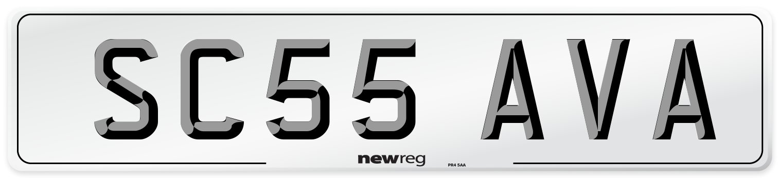 SC55 AVA Front Number Plate