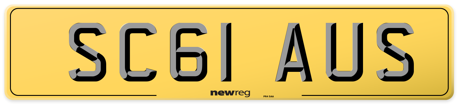 SC61 AUS Rear Number Plate