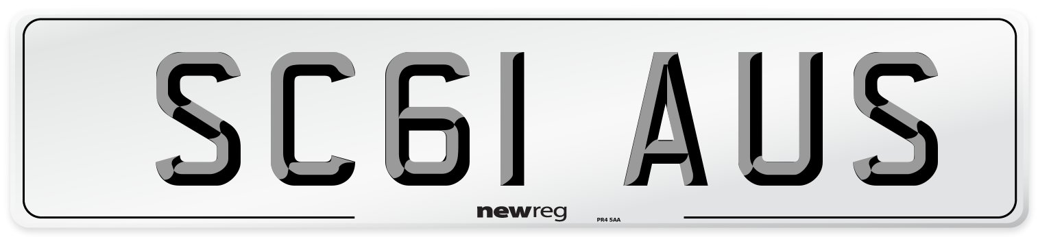 SC61 AUS Front Number Plate