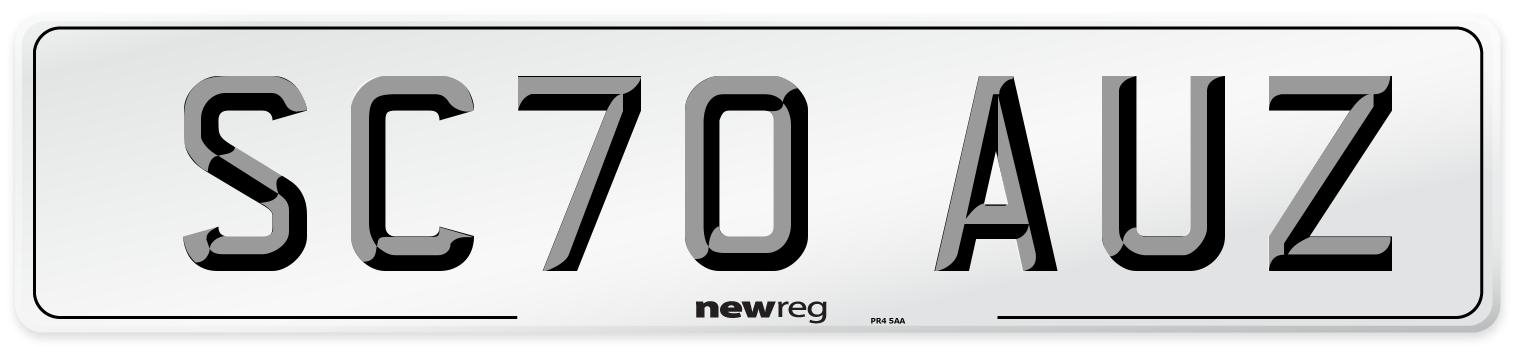 SC70 AUZ Front Number Plate