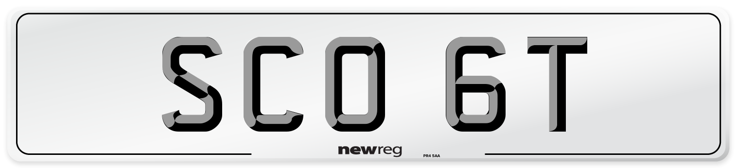 SCO 6T Front Number Plate
