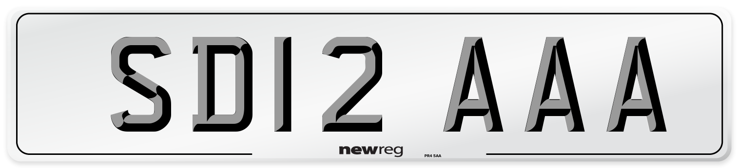 SD12 AAA Front Number Plate