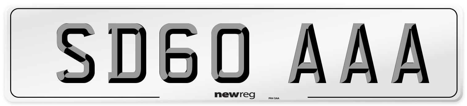 SD60 AAA Front Number Plate