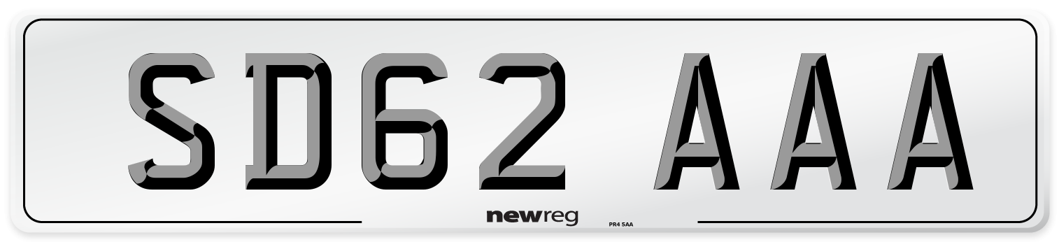 SD62 AAA Front Number Plate