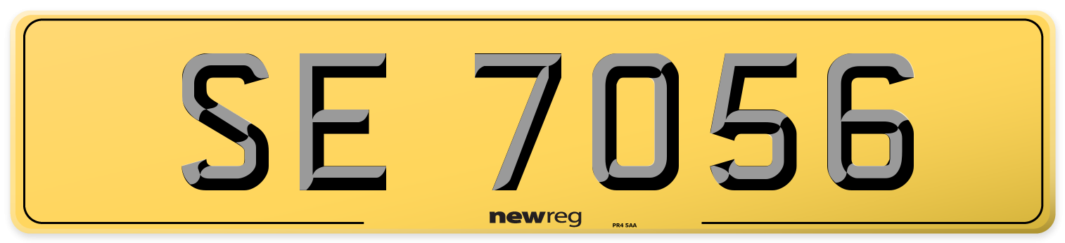 SE 7056 Rear Number Plate
