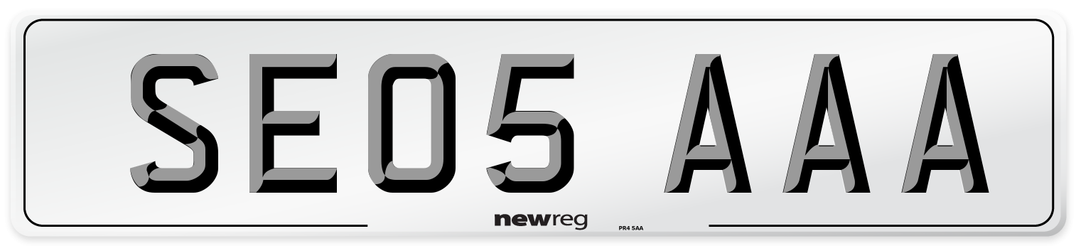 SE05 AAA Front Number Plate