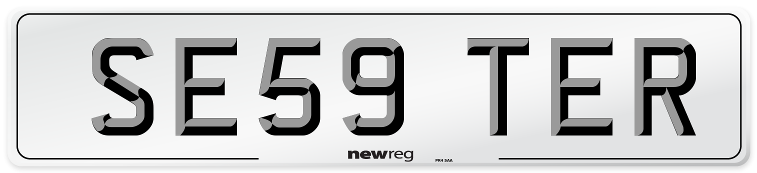 SE59 TER Front Number Plate