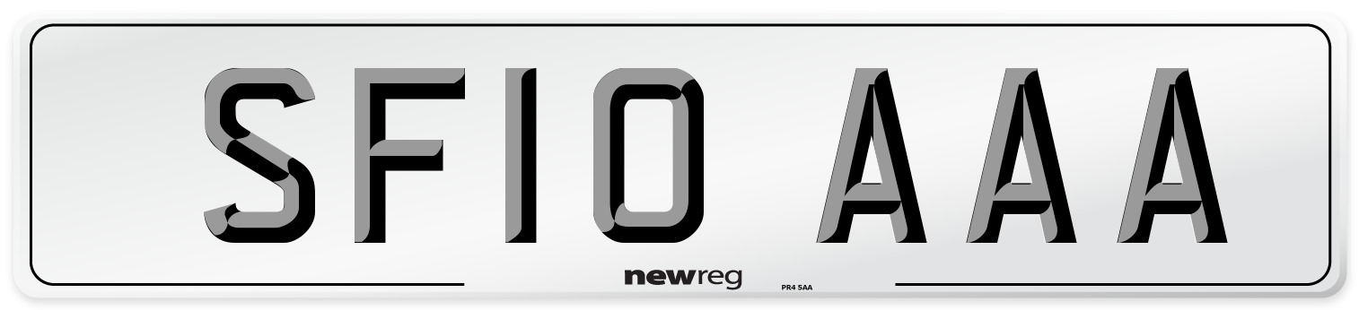 SF10 AAA Front Number Plate