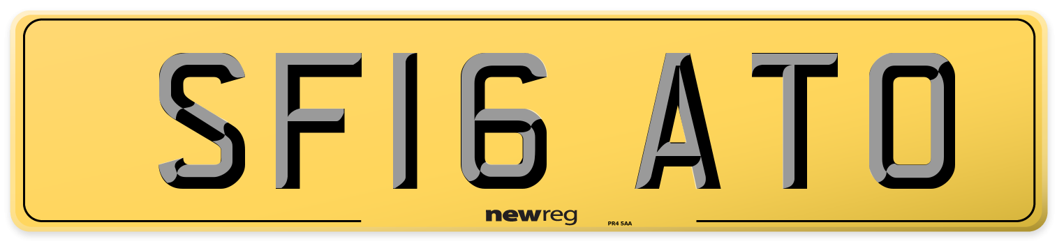 SF16 ATO Rear Number Plate