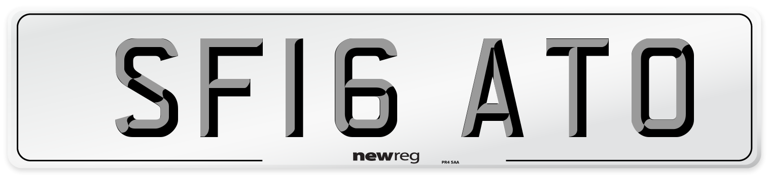 SF16 ATO Front Number Plate
