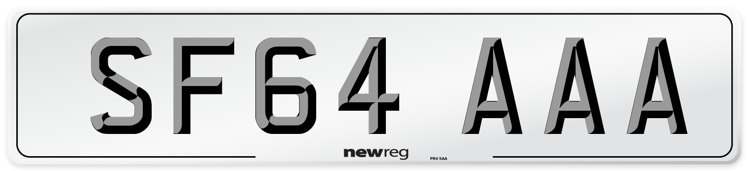 SF64 AAA Front Number Plate