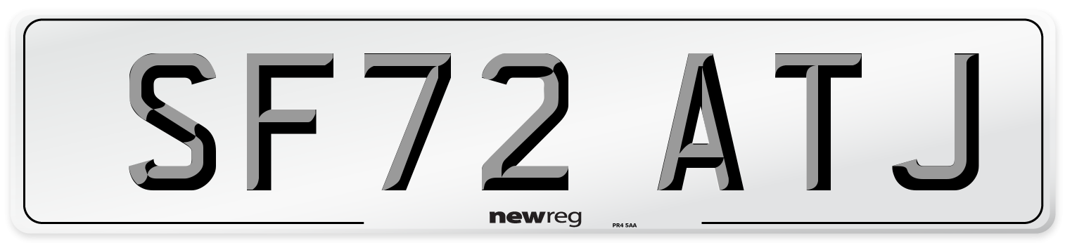 SF72 ATJ Front Number Plate