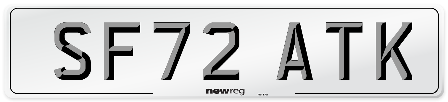 SF72 ATK Front Number Plate