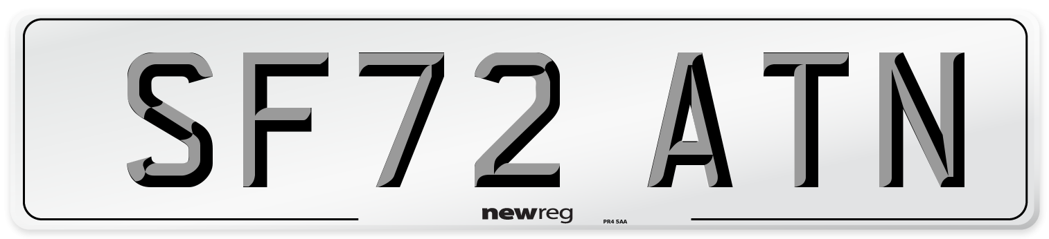 SF72 ATN Front Number Plate