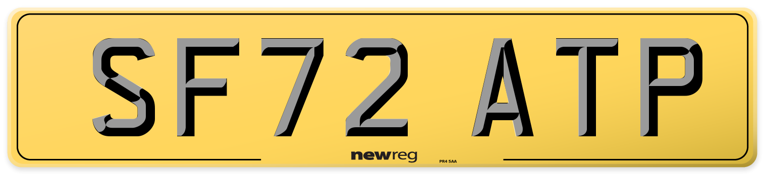 SF72 ATP Rear Number Plate