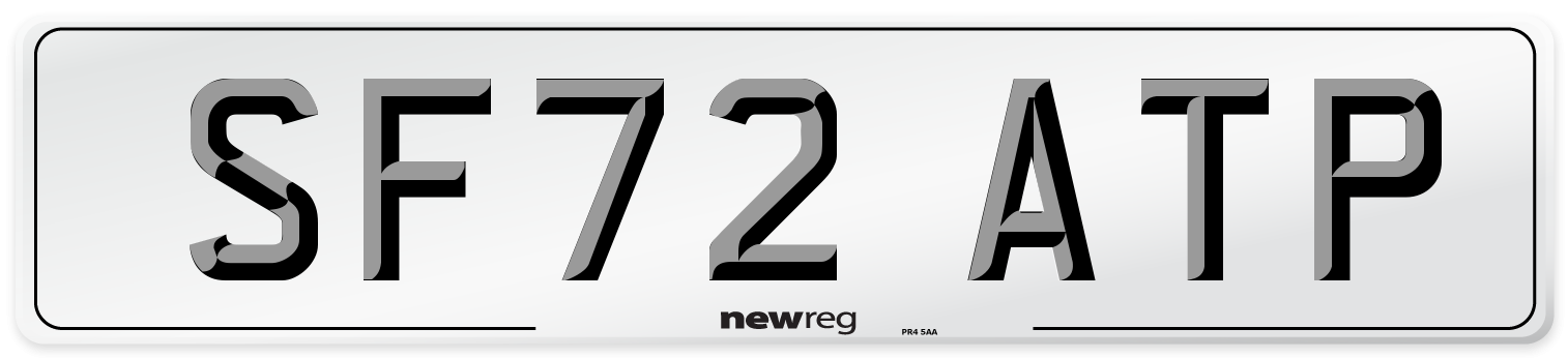 SF72 ATP Front Number Plate