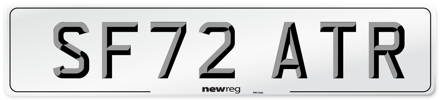 SF72 ATR Front Number Plate