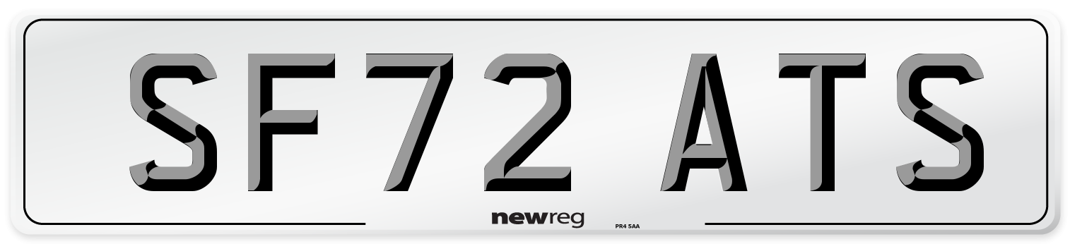 SF72 ATS Front Number Plate