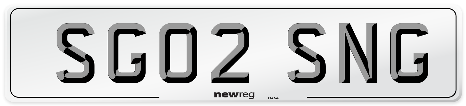 SG02 SNG Front Number Plate