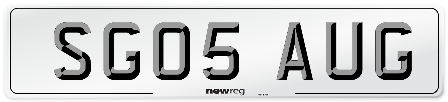 SG05 AUG Front Number Plate