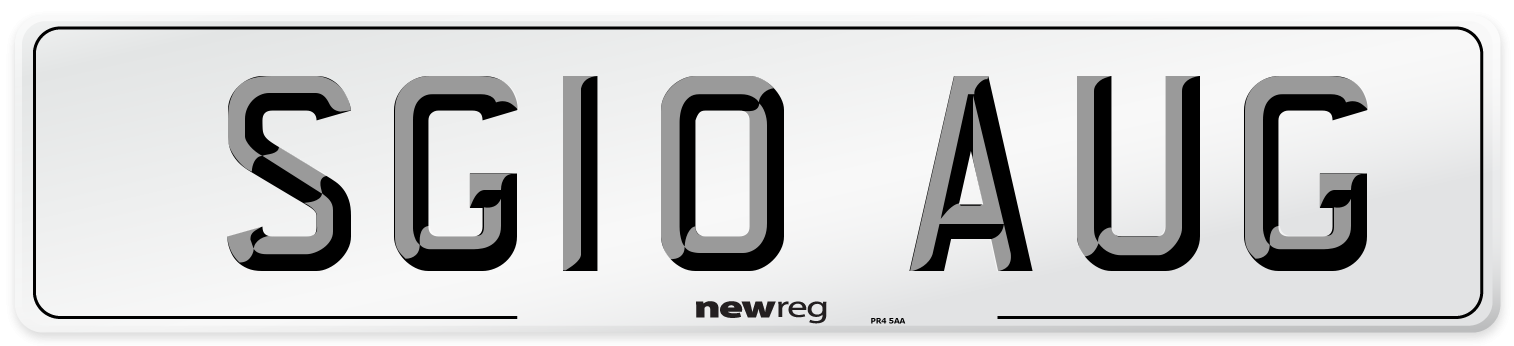 SG10 AUG Front Number Plate