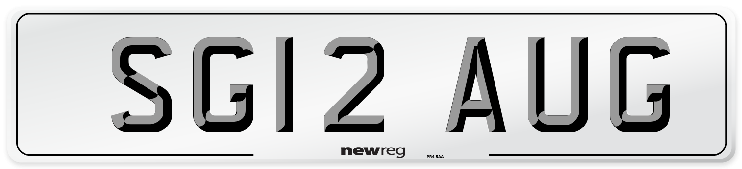 SG12 AUG Front Number Plate