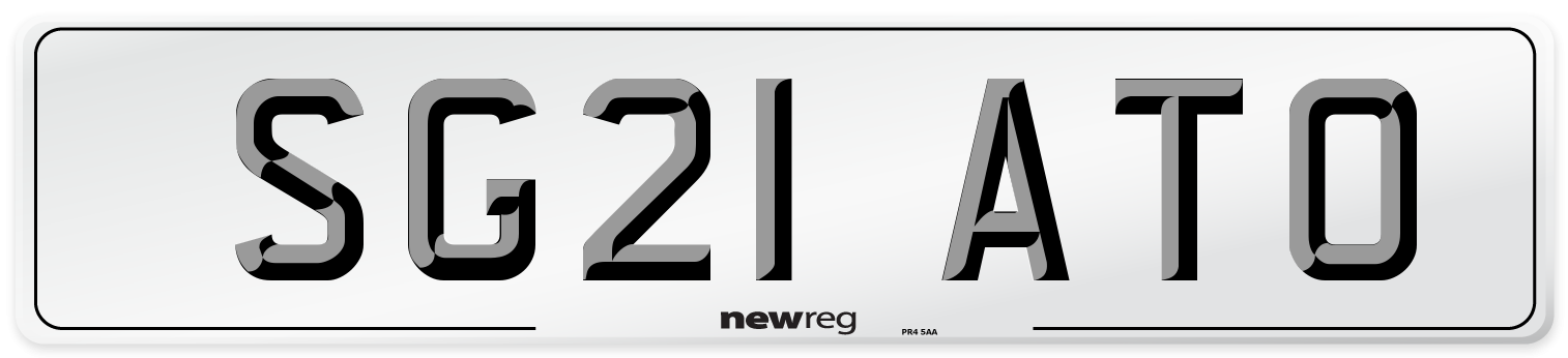 SG21 ATO Front Number Plate