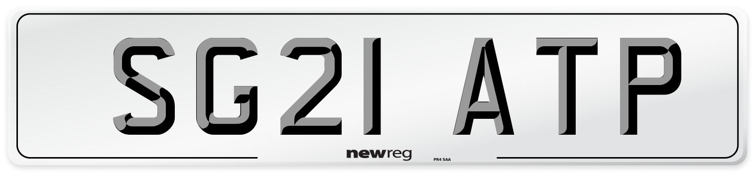 SG21 ATP Front Number Plate