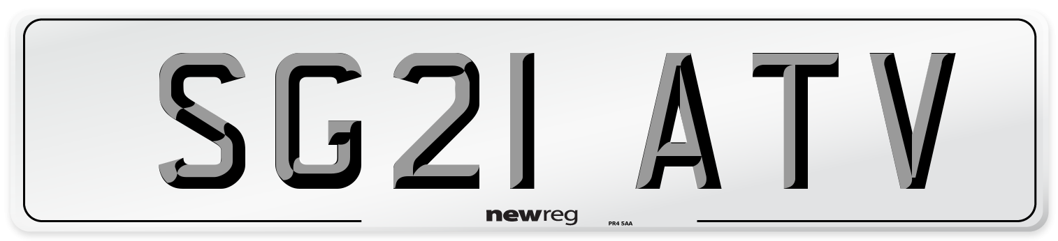 SG21 ATV Front Number Plate