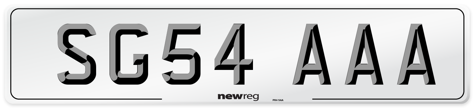 SG54 AAA Front Number Plate