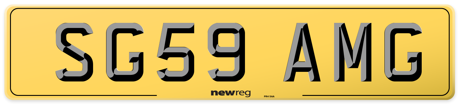 SG59 AMG Rear Number Plate