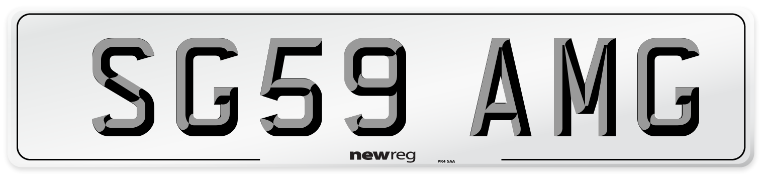 SG59 AMG Front Number Plate