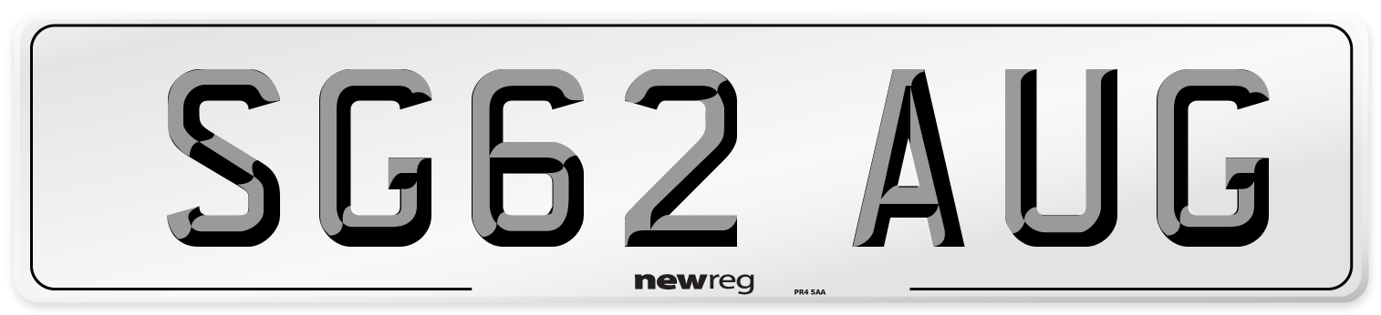 SG62 AUG Front Number Plate