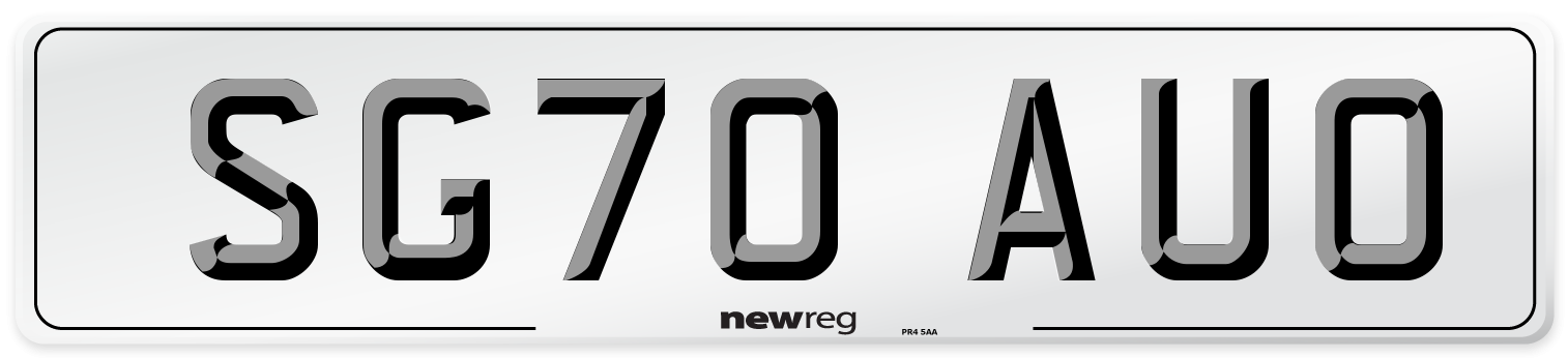 SG70 AUO Front Number Plate
