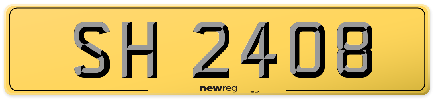 SH 2408 Rear Number Plate