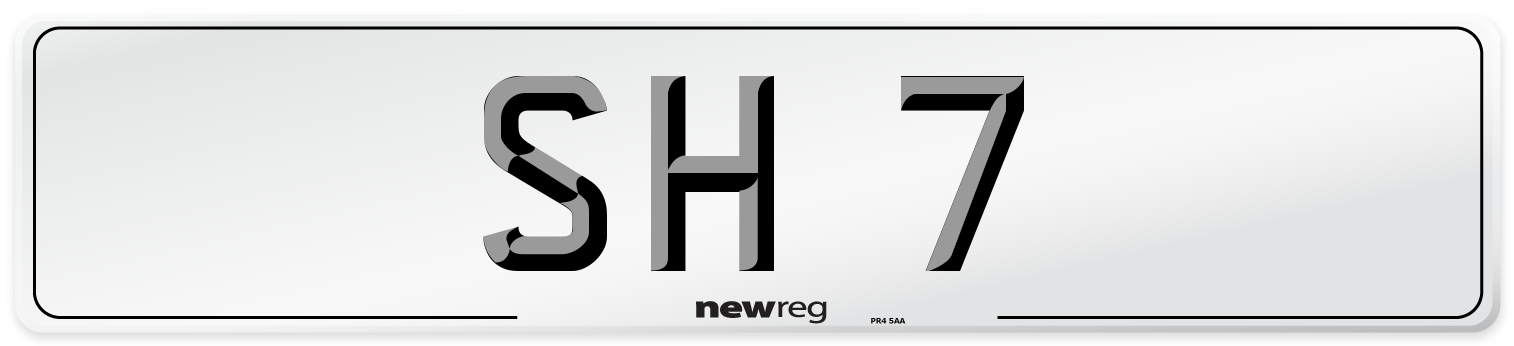 SH 7 Front Number Plate