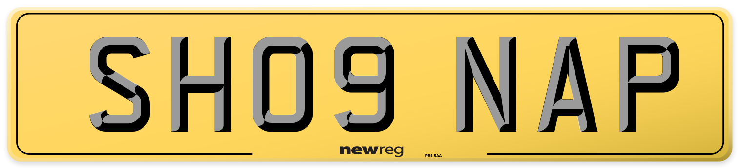 SH09 NAP Rear Number Plate