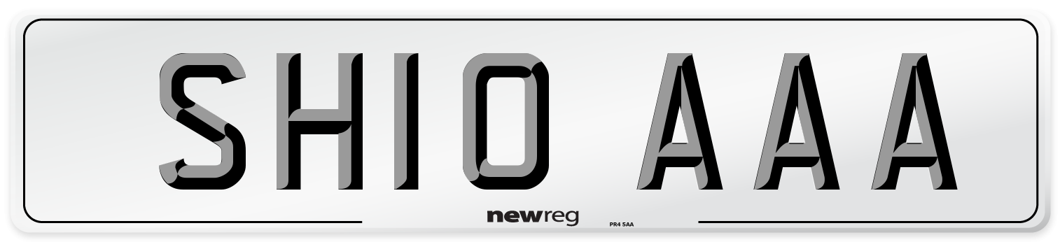 SH10 AAA Front Number Plate