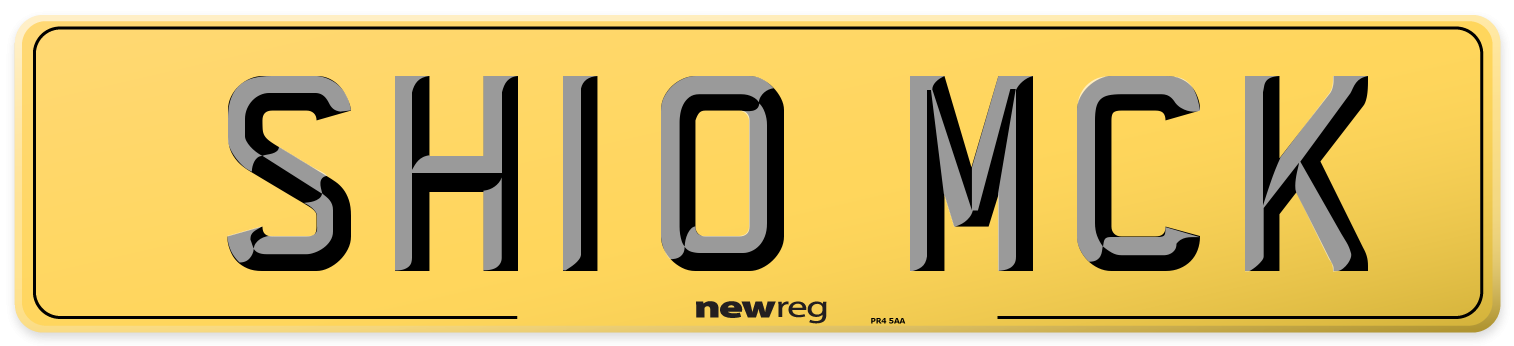 SH10 MCK Rear Number Plate